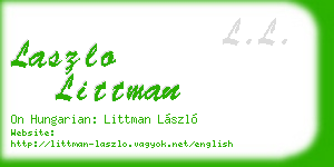 laszlo littman business card